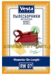M2313 Бумажные пылесборники Vesta filter RW 07 (5 шт.) для пылесосов Rowenta, Delonghi